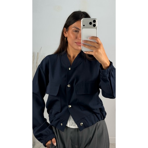 CHAQUETA BOMBER AZUL MARINA