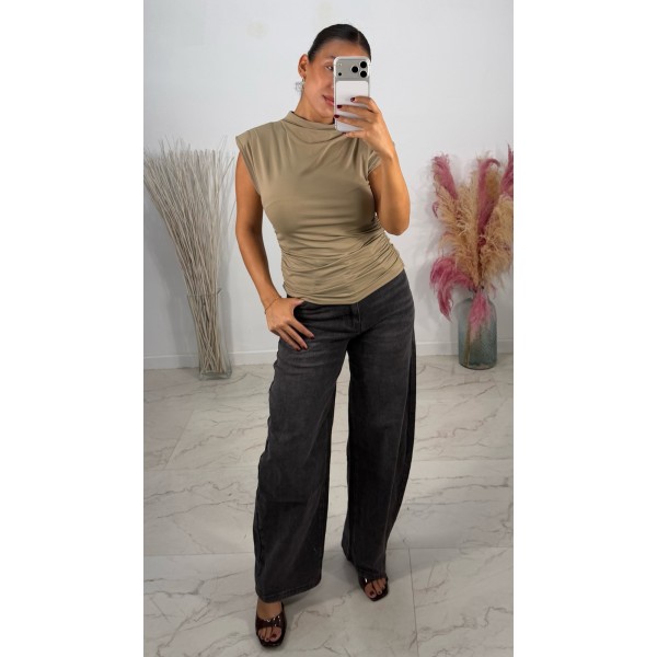 PANTALON DENIM BALLONS GRIS