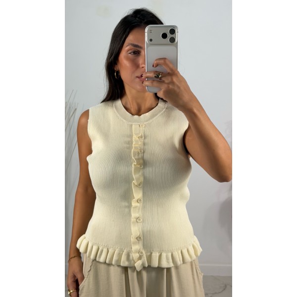 TOP PUNTO VUELO BEIGE