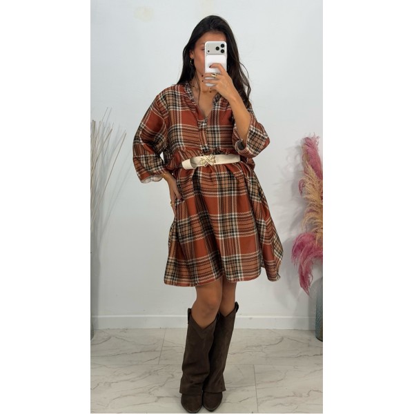 VESTIDO CUADROS CALDERA