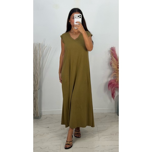 VESTIDO VERDE TACHAS SISA