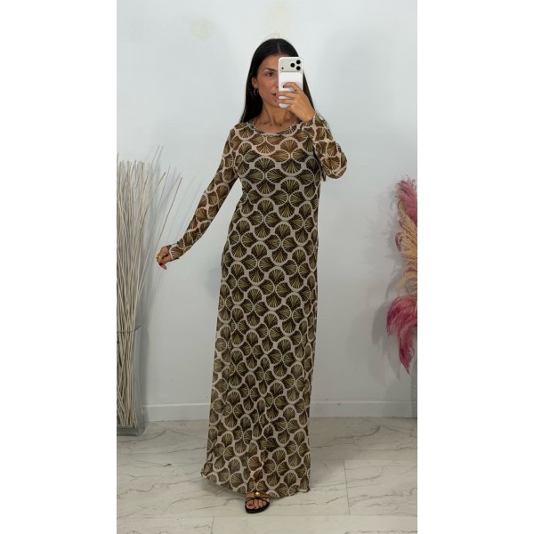 VESTIDO TULL ESTAMPADO CLARO