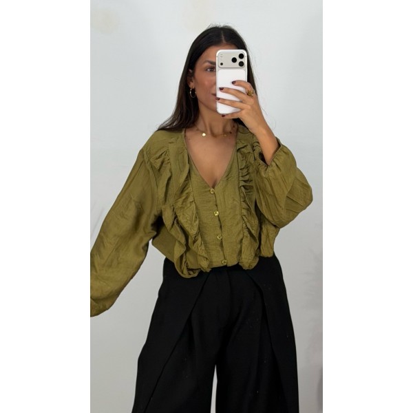 BLUSA VERDE VUELO BOHO
