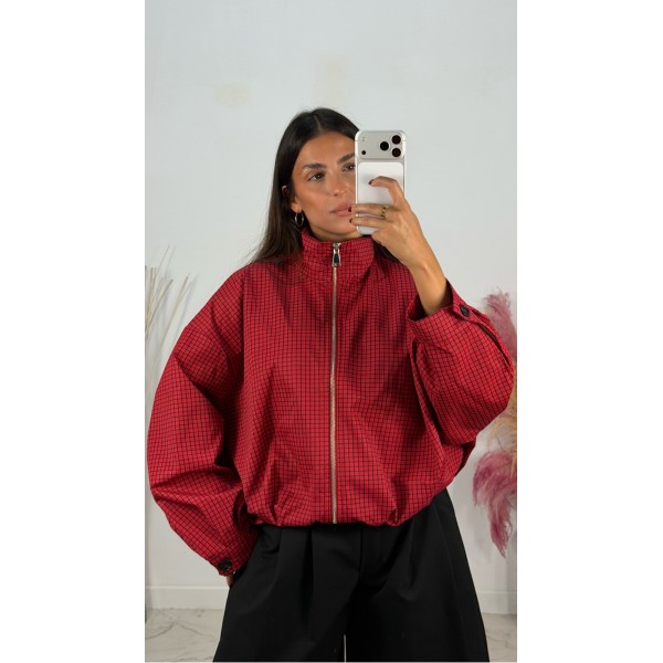 CAZADORA ROJA DE CUADROS