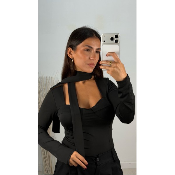 CAMISETA LAZO LICRA FRIA NEGRA