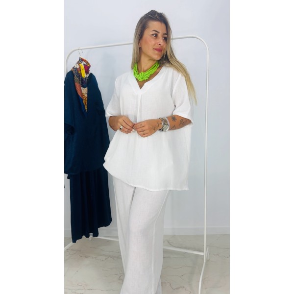 Conjunto Set Blanco Hilo