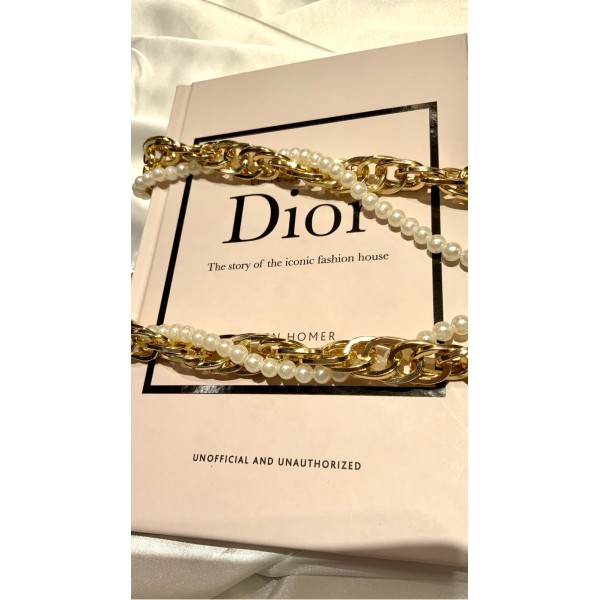 CINTURON CADENA Y PERLAS