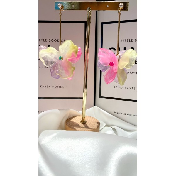 PENDIENTES FLOR COLOR