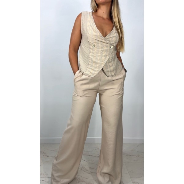 PANTALON FLUIDO BEIGE